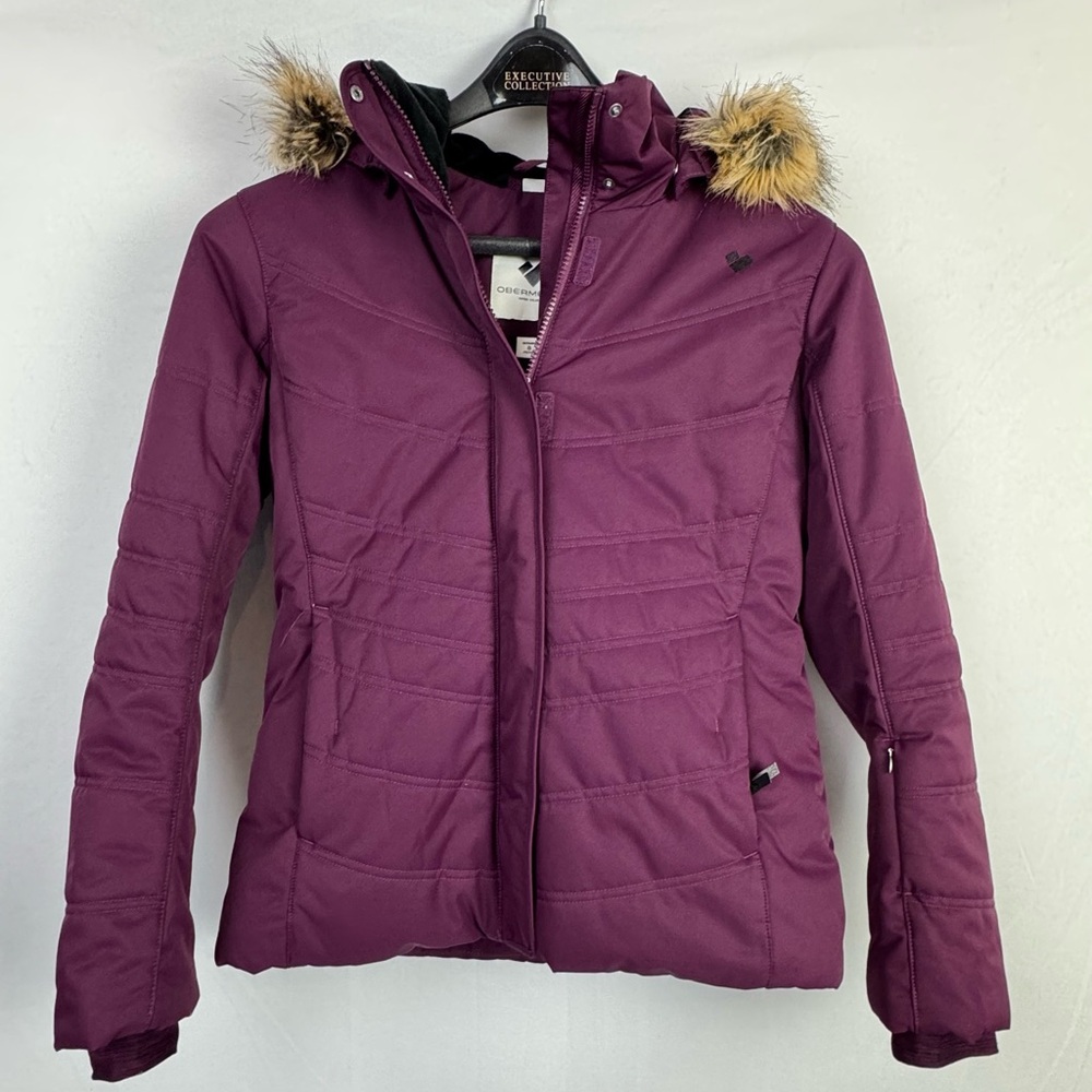 Obermeyer Women's Purple Jacket with Faux Fur Hood